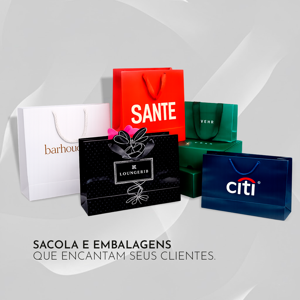 Sacolas personalizadas de papel